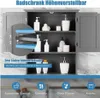 Mobiletto da bagno HW66930GR, a due ante, a parete, con Anteprima dell’immagine prodotto 5