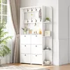 Merax Garderobe mit 6 Klapptüren und Haken,  3-in-1 Produktbild-Vorschau 1