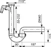 Dallmer Röhren-Siphon 100/1 m 1 Waschgeräte-Anschluss 11/2 Podgląd zdjęcia produktu 12