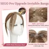 Caschetto clip-on in capelli veri, frangia laterale, color Anteprima dell’immagine prodotto 3