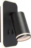 Rohrring-Wandleuchte, schwarz, 1xGU10 + LED 6W Produktbild-Vorschau 1