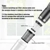 An exploded view of vacuum cleaner filters with instructional text. Produktbild-Vorschau