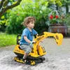 Zimilo Kinder Aufsitzbagger Gelb, 2 in 1 Rutschauto mit Produktbild-Vorschau 7