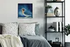 MuchoWow® Gerahmtes Poster Rotkehlchen - Blau - Schnee Produktbild-Vorschau 4