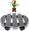 TolleTour Pflanzenroller WPC 30 x 30 x 7.5 cm, für außen & Produktbild-Vorschau 1