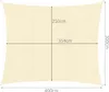 Rechteckiges Sonnensegel beige 4x3 m UV-Schutz wasserdicht Produktbild-Vorschau 2
