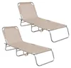 Aga 2x Gartenliege verstellbar Beige Produktbild-Vorschau 1