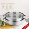 28 cm 2-layer-Dampfer Edelstahl Küche Kochsuppe Dampftopf Produktbild-Vorschau 6
