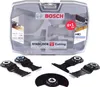 A set of Bosch Starlock cutting blades in a clear plastic case, with the blades displayed in front of the case. Podgląd zdjęcia produktu