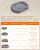 A size chart for dog beds with dimensions and breed recommendations. Produktbild-Vorschau