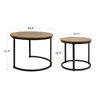 Hawthyhome Couchtisch-Set 2 Stücke Beistelltisch aus Holz Produktbild-Vorschau 2
