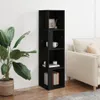 vidaXL Rohový regál černý 33x33x132 cm Dřevěný materiál Náhled obrázku produktu 3