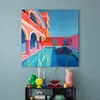 Tableau sur toile architecture colorée 90x90 cm, Tableau Voir les images du produit 2