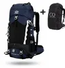 CarryQuest® - Wandelrugzak 60L, nylon, met blauwe regenhoes Productafbeelding-voorbeeld 1