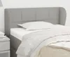 Kopfteil mit Ohren Hellgrau 103x23x78/88 cm Stoff Produktbild-Vorschau 2