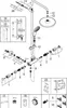 An exploded view diagram of a shower system with numbered parts. Anteprima dell’immagine prodotto