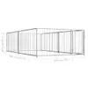 vidaXL Outdoor-Hundezwinger 200×400×100 cm Voir les images du produit 10