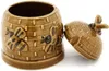 IMKERSHOP Honigtopf aus Keramik mit Bienen 15 cm – Brauner Produktbild-Vorschau 1