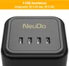 12 Fach Mehrfachsteckdose mit 4 USB Steckdosenturm Produktbild-Vorschau 2