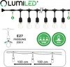 LUMILED Lichterkette Außen 20M 20x E27 230V Party Hochzeit Produktbild-Vorschau 4