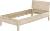 Metallfreies Holzbett Einzelbett Zirbe massiv 100x200 mit Produktbild-Vorschau 2