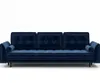 Sofa mit Schlaffunktion und Bettkaste Couch Dunkelblau Produktbild-Vorschau 3