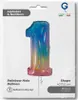 Riesenzahl Folienballon 40"/102cm | Regenbogen Zahl: 1 Produktbild-Vorschau 2