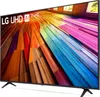 A television screen displaying a colorful abstract image, with the LG logo and text visible on the screen. Produktbild-Vorschau