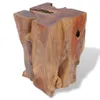 The Living Store Tabouret bois massif teck Voir les images du produit 2