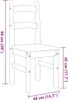 A line drawing of a chair with dimensions indicated by purple lines and text. Produktbild-Vorschau