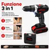 AJIEQAQ Avvitatore a Batteria 21V Set, Trapano Avvitatore a Anteprima dell’immagine prodotto 3