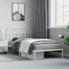 vidaXL Cadre de lit avec tête de lit en métal blanc 100x200 Voir les images du produit 5