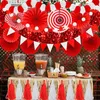 ZERODECO Papier Pompoms Girlande Rot Party Deko 41 Stück Produktbild-Vorschau 8
