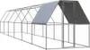 Langlebig Outdoor-Hühnerkäfig 2x12x2 m Verzinkter Stahl Produktbild-Vorschau 1