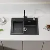 Küchenspüle 60x45cm Granitspüle Anthrazitschwarz Mit Produktbild-Vorschau 4
