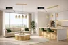LUXOLAR - LED Pendelleuchte 4-flammig Creme/Gold E27 60W - Produktbild-Vorschau 6