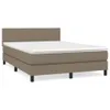 Boxspringbett mit Matratze Taupe 140x200 cm Stoff Produktbild-Vorschau 1