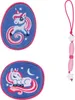 A collage of three unicorn-themed patches and a beaded charm. Voir les images du produit