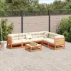 7-tlg. Garten-Sofagarnitur mit Kissen Wachsbraun Produktbild-Vorschau 2
