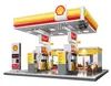 A model of a Shell gas station with a shop and car wash. Podgląd zdjęcia produktu