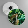 Wanduhr - Rund - Glasuhr - Dschungel Leopard Panther - Produktbild-Vorschau 2