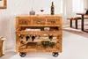 Barschrank BODEGA 90cm mit Rollen Mangoholz Produktbild-Vorschau 12