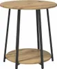 Beistelltisch-Set mit Regal 2 pcs Artisan Eiche und Schwarz Produktbild-Vorschau 5