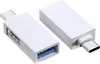 INF Adapter USB-C na USB 2.0+3.0, Hub OTG, Biały, Podgląd zdjęcia produktu 1