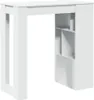 vidaXL Barový stůl s policí bílý 102x50x103,5 cm Dřevěný Náhled obrázku produktu 6