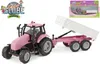 Farm Traktor m Hänger pink Rückzug Licht/Ton 25cm Produktbild-Vorschau 25