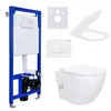 Aloni Dusch‑WC Komplettset spülrandlos wandhängend mit Produktbild-Vorschau 1