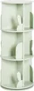 A light green, three-tiered rotating bookshelf with a bunny motif, designed for a child's room. Náhled obrázku produktu