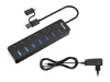 Equip 7-Port USB-A3.2-Hub->7xUSB-A 3.2 +USB-C Adapter  Produktbild-Vorschau 2