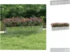 A galvanized steel raised garden bed filled with colorful flowers, placed on a lawn in front of lush green bushes. Náhled obrázku produktu